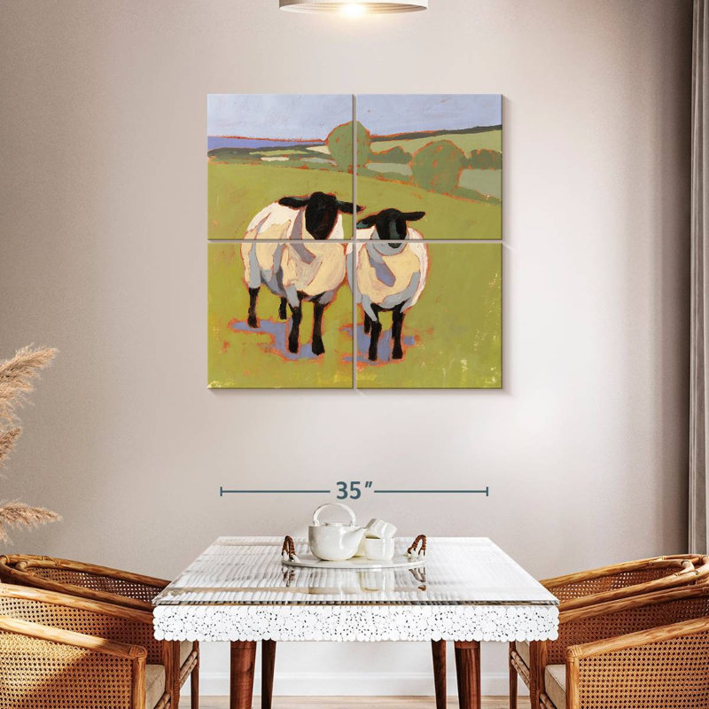 Brampt Suffolk Sheep I, 38" H x 38" W