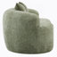 Canapé courbé vert avec accoudoirs ronds, canapé à compression avec 2 coussins, idéal pour les petits espaces et sans assemblage requis