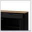 Buffet rustique polyvalent avec tablettes réglables pour le salon, noir