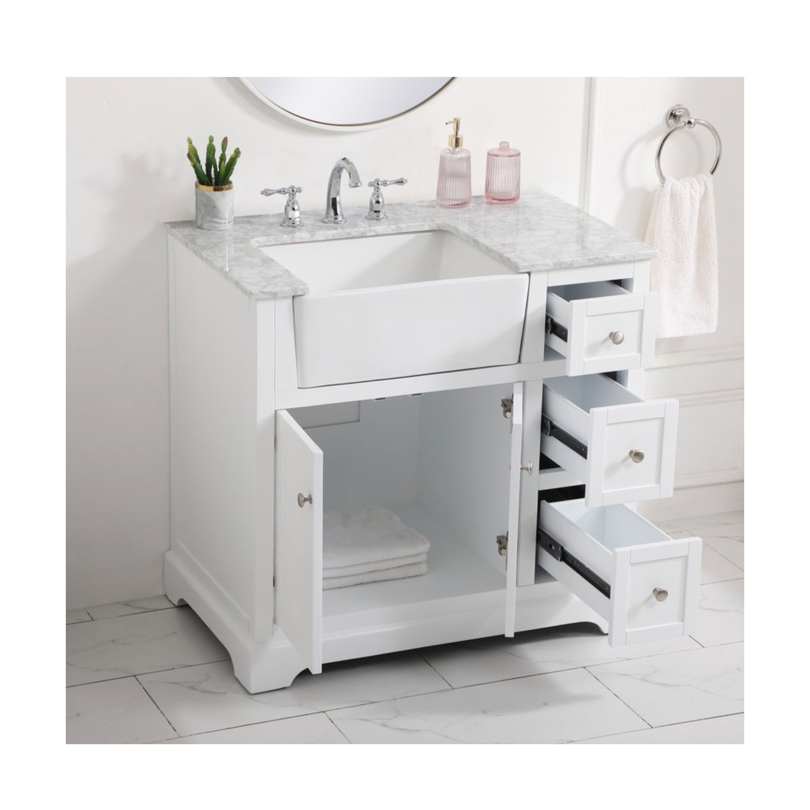 Pardue 36'' Single Bathroom Vanity, White