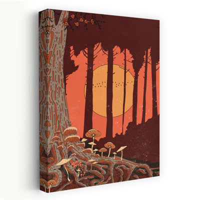 Art mural forêt d'automne
