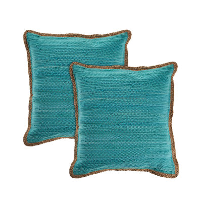 Ingrassellino Handmade Cotton & Jute Textured Throw Pillow