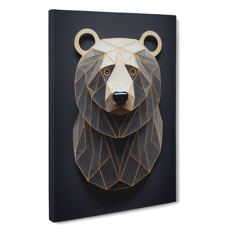 Eye Catching Bear - Wrapped Canvas, 50cm H x 35cm W x 3cm D