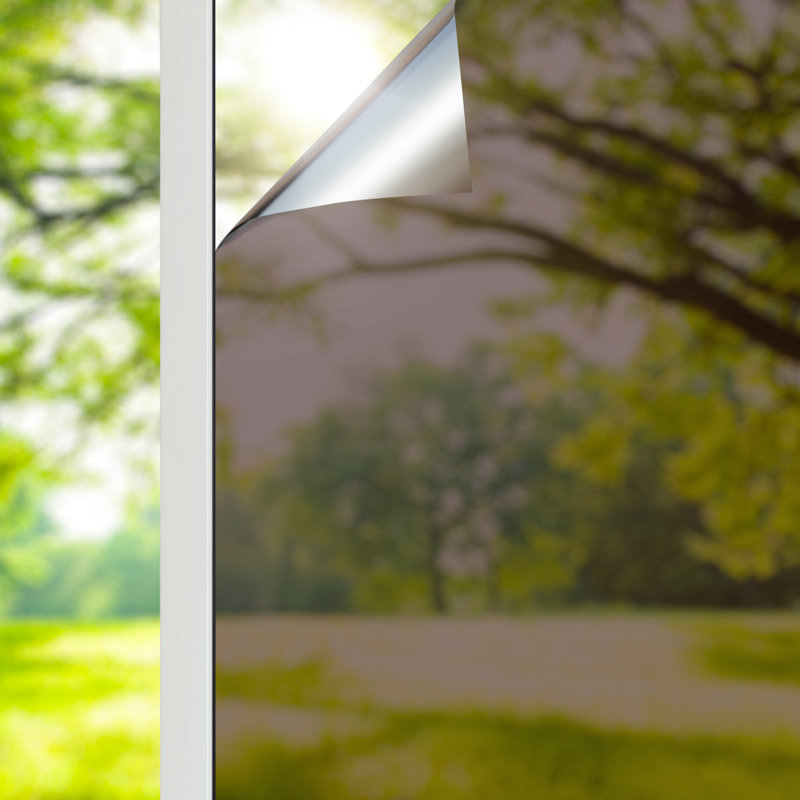 Brown Silver One Way Privacy Heat Control Window Film