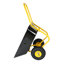 Brouette à deux roues, chariot de jardin, roues pneumatiques de 10 pouces (jaune + noir)-125514637