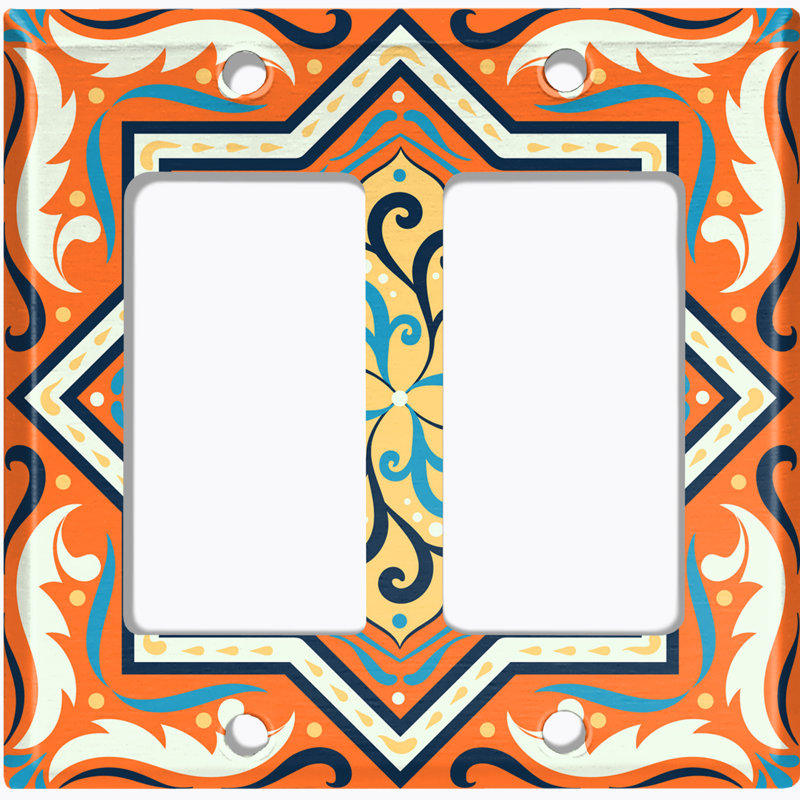 Plaque murale berçante 2 bandes Elegant Tile, Orange