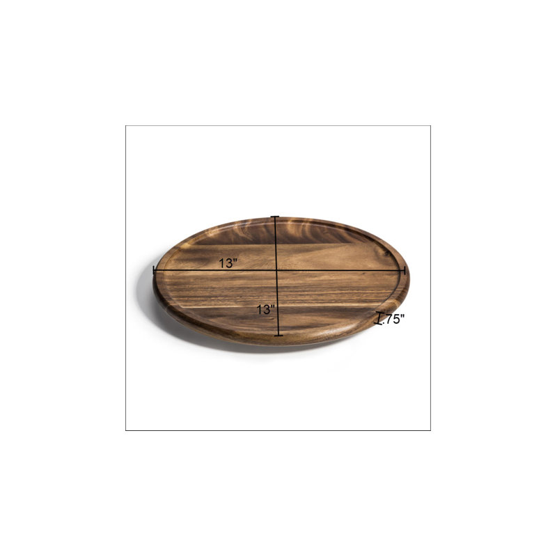 Plateau tournant en bois d'acacia