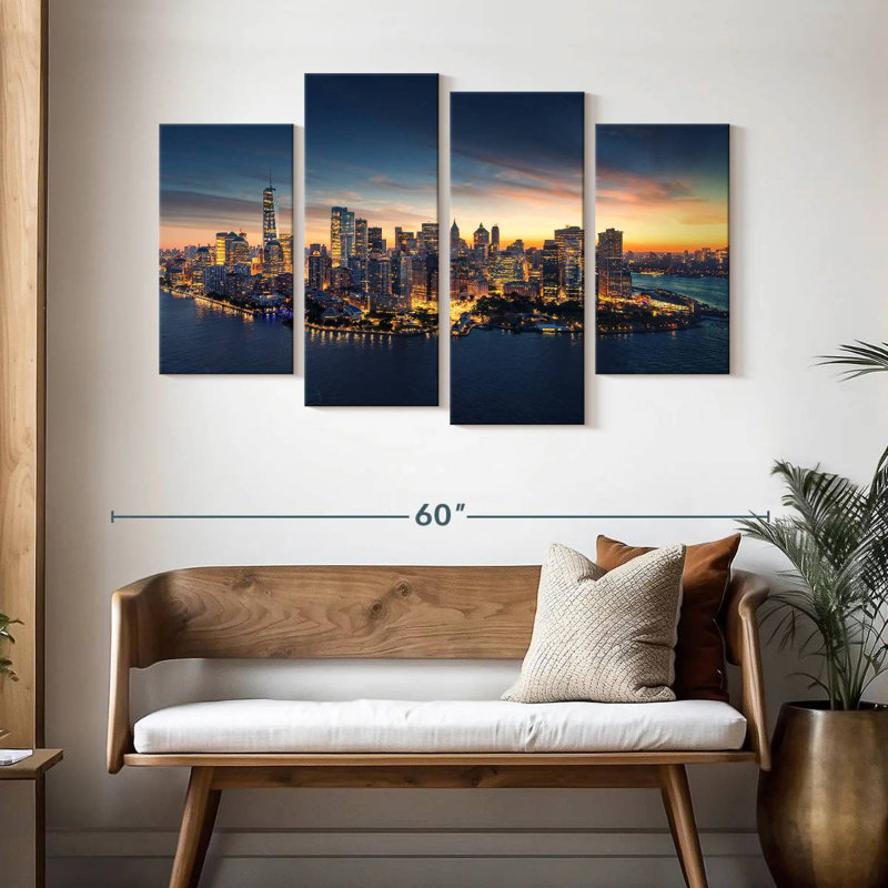 Sireci Manhattan Harbor Sunset, 32" H x 52" W