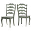 Ensemble de salle à manger 5 pièces à dessus arrondi en bois massif 45 po avec chaises françaises Fortville-1455191444-1455191445