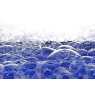 Bubbles Against White Background by Kyoshino