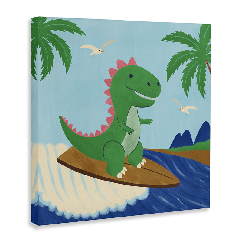 «Baby Surfing Dino» par Carrie Cantwell, H 24 po x l 24 po