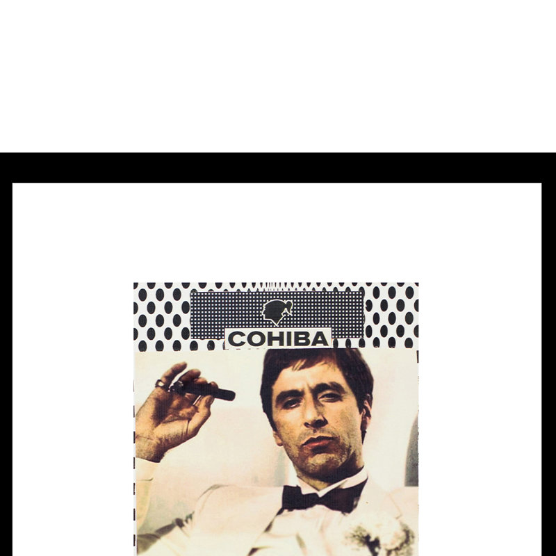 Cigares et Scarface Pacino vont de pair - Photographie de cadre photo sur panneau de fibres à densité moyenne