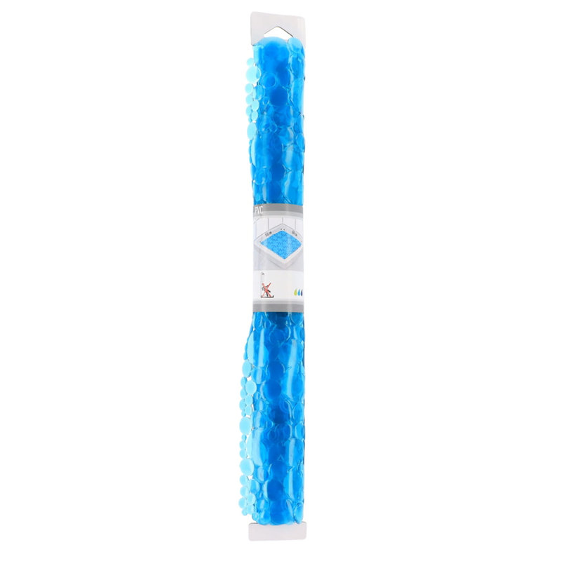Aqua Blue PVC Non-Slip Square Shower Mat 20" x 20"