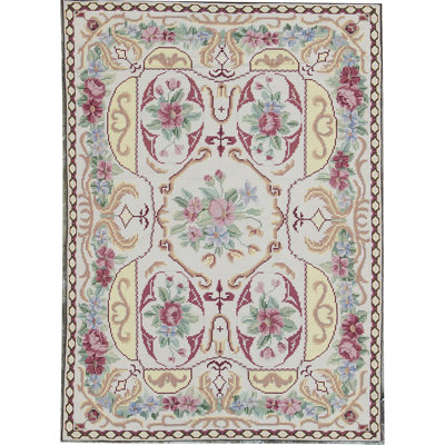 Wool Floral Area Rug