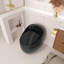 Toilette 1 pièce à chasse d'eau simple 1,28 GPF en noir brillant-122579828