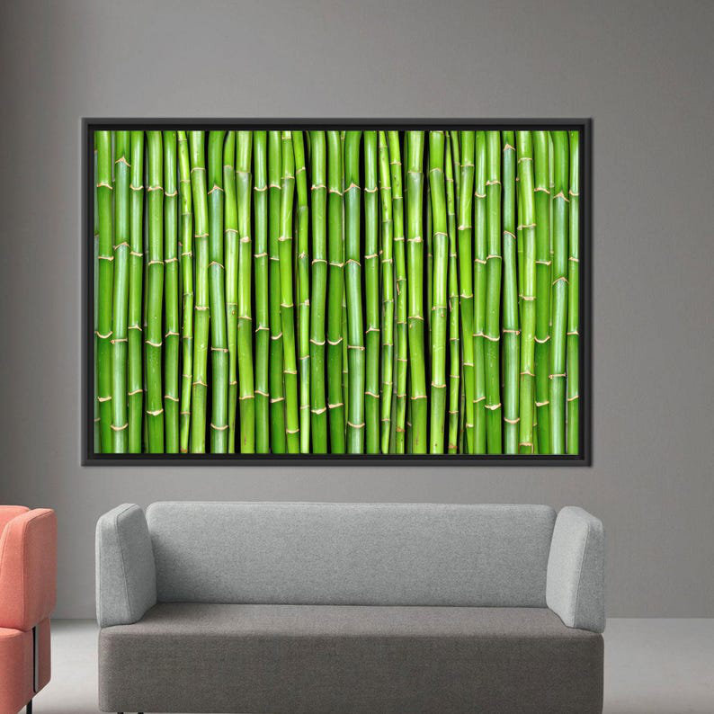 Cadeau de bébé personnalisé avec décor de toile de ferme 3D avec art de paysage de bambou, H 41 po x l 94 po