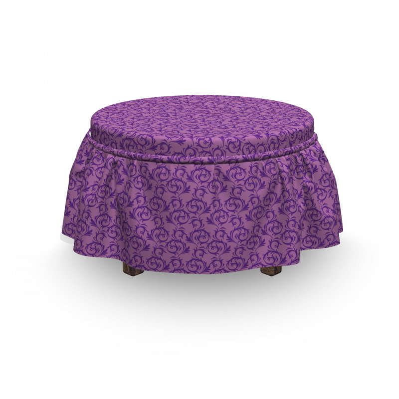 Housse pour repose-pieds scroll rococo