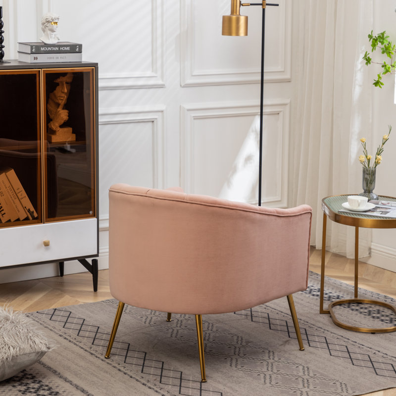 Velvet Armchair, Pink