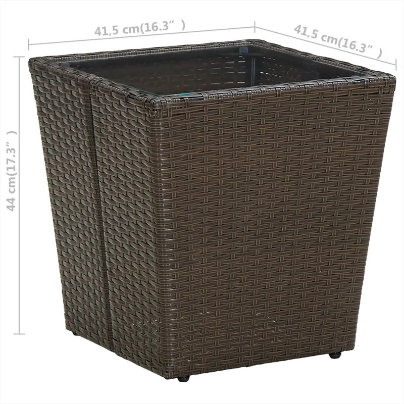 Faize Rattan Coffee Table, Brown