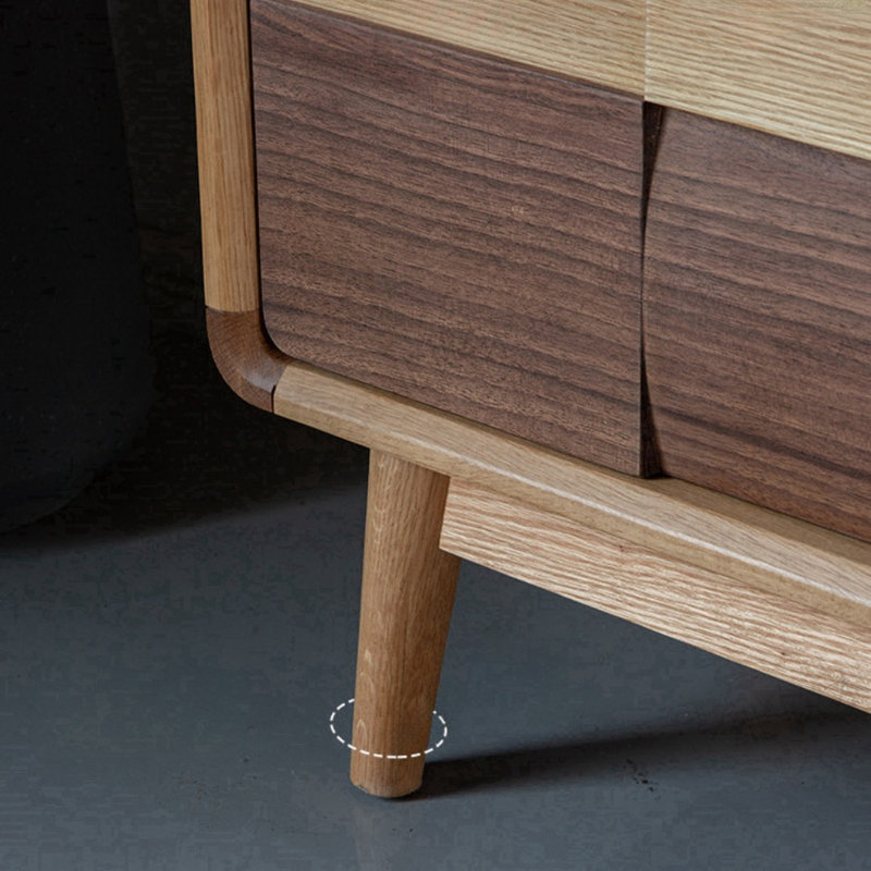 Armoire d'appoint moderne et simple en bois massif