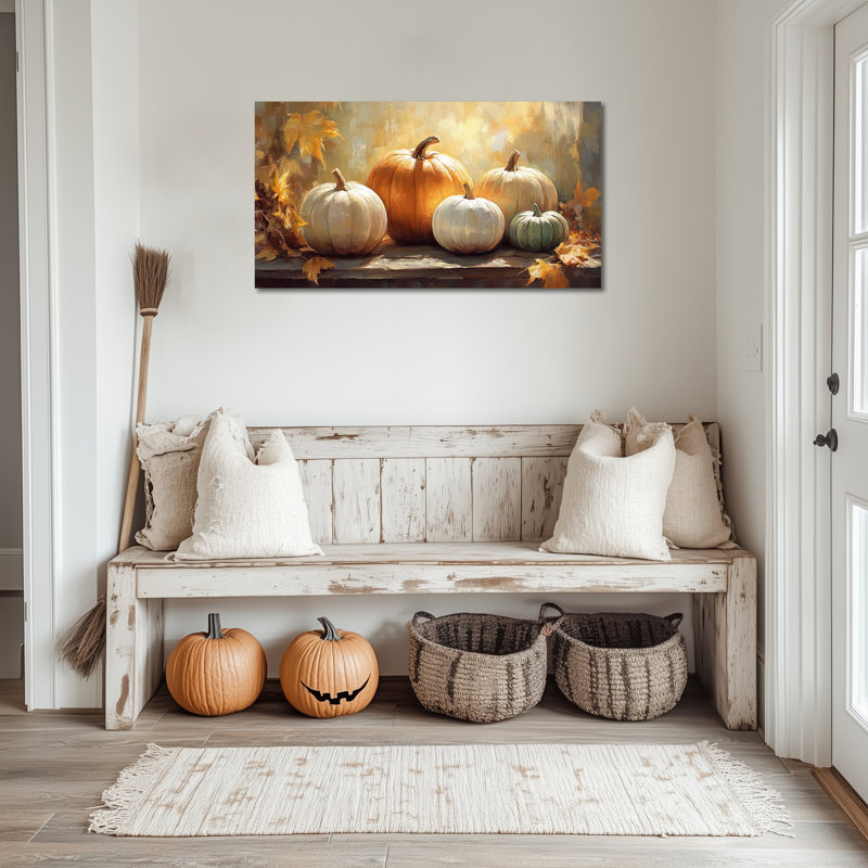 Reproduction d'art sur toile d'automne, H 12 po x l 24 po