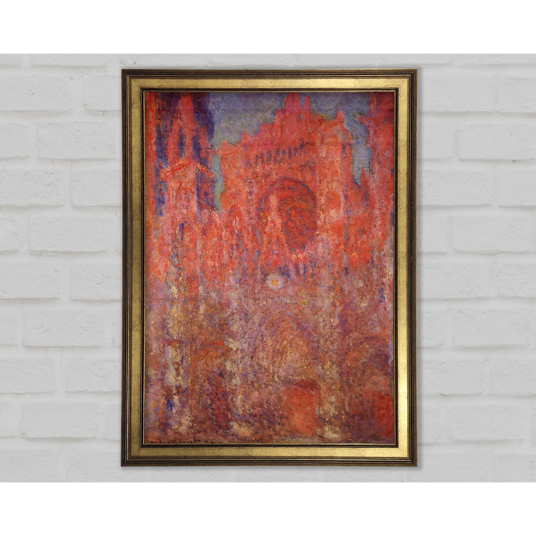 Gerahmtes Wandbild Claude Monet Rouen Cathedral Facade