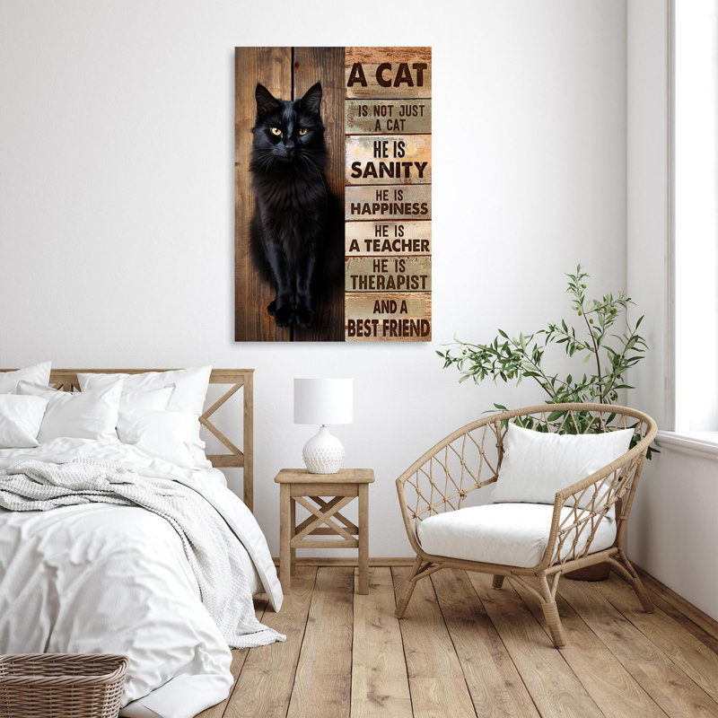 «A Cat Is Not Just A Cat 1 - 1 Pièce Rectangle Grap A Cat Is Not Just A Cat 1 - 1 Pièce», reproduction d'art graphique sur toile tendue