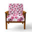 Fauteuil d'appoint à imprimé animalier filles - léopard rose doux-510582466