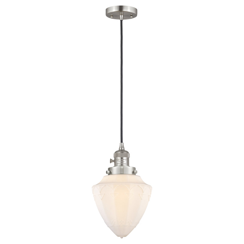 Franklin Restoration - Balle - Mini-luminaire suspendu à cordon de 7 po - Interrupteur marche / arrêt - Ampoule DEL - Abat-jour