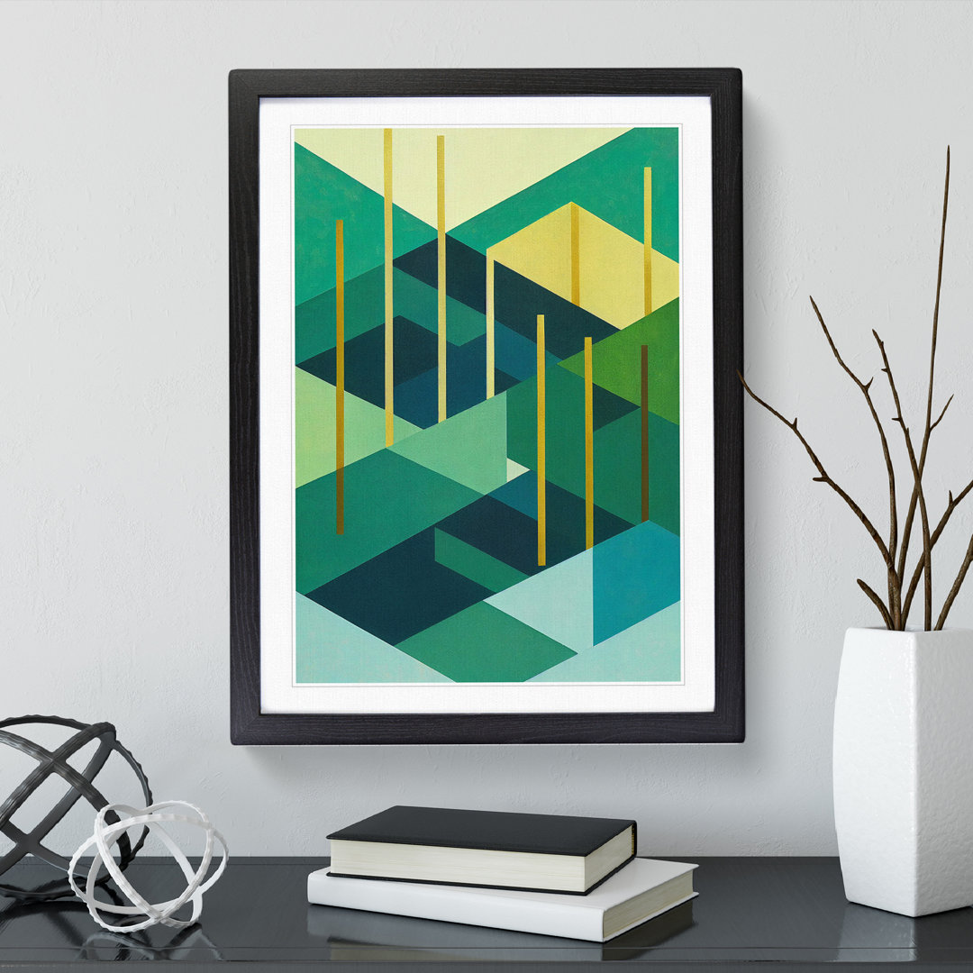 Abstract Forest Shapes No.2 - Wrapped Canvas Graphic Art