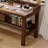 Solid Pine Desk Beveled Edge H-Legs Raised Borders