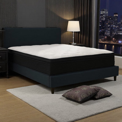LUMERIS 13 Inch Hybrid Plush Twin XL Mattress with Pocketed Coils, Cooling Technology & Memory Foam for Pressure Relief & Support