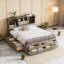 Grand lit plateforme avec tête de lit et rangement-995896936-995896942