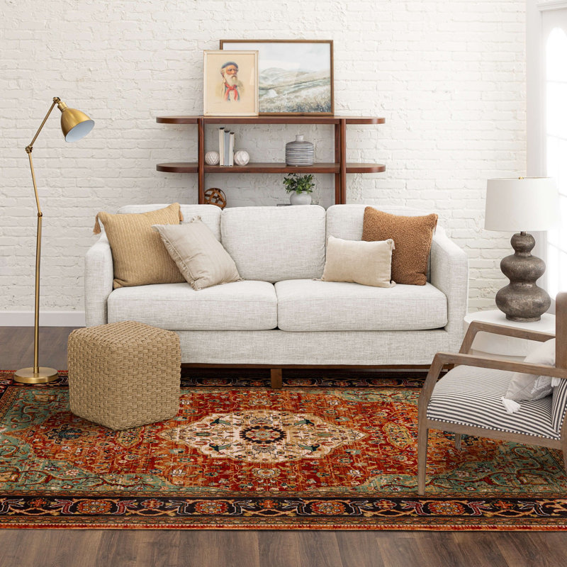 Spice Market Petra Plush Pile Stain/Fade Resistant Polyester Woven Floral Indoor Area Rug, Rectangle 5'3" x 7'10"