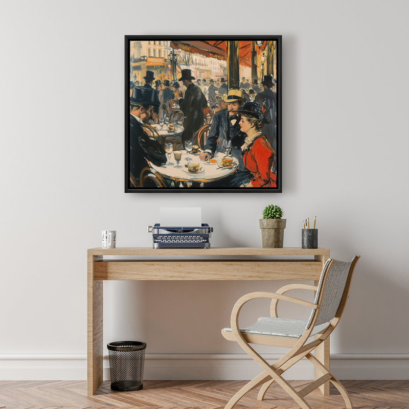 Service - Toile encadrée bleue pour décoration intérieure | Design élégant