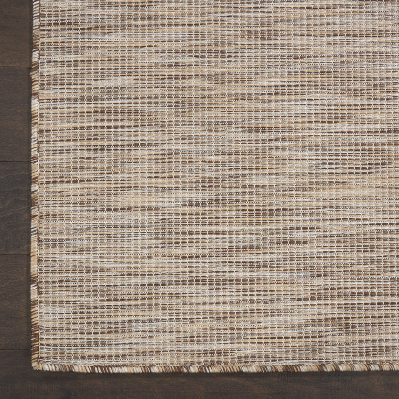 Lillehammer Solid Indoor/Outdoor Area Rug, Runner 2'2" x 10', Beige