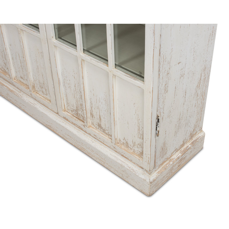 Glass China Cabinet, White
