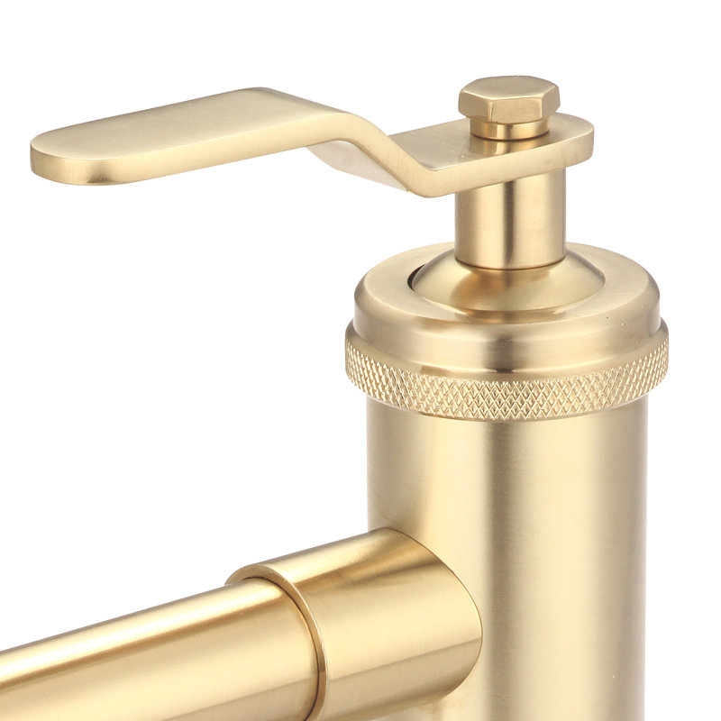 2-handle Bathroom Faucet with Drain Assembly, Satin Brass