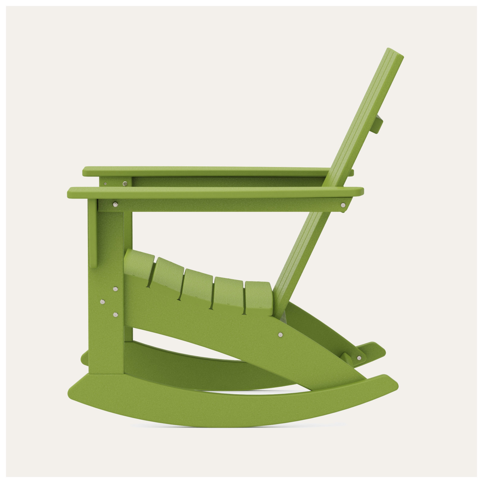 POLYWOOD Modern Adirondack Rocking Chair, Lime