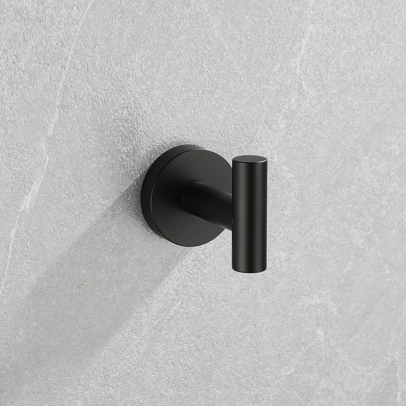 5 Pieces Bathroom Hardware Set Stainless Steel Matte Black Wall Mounted Rustproof Scratch Resistant