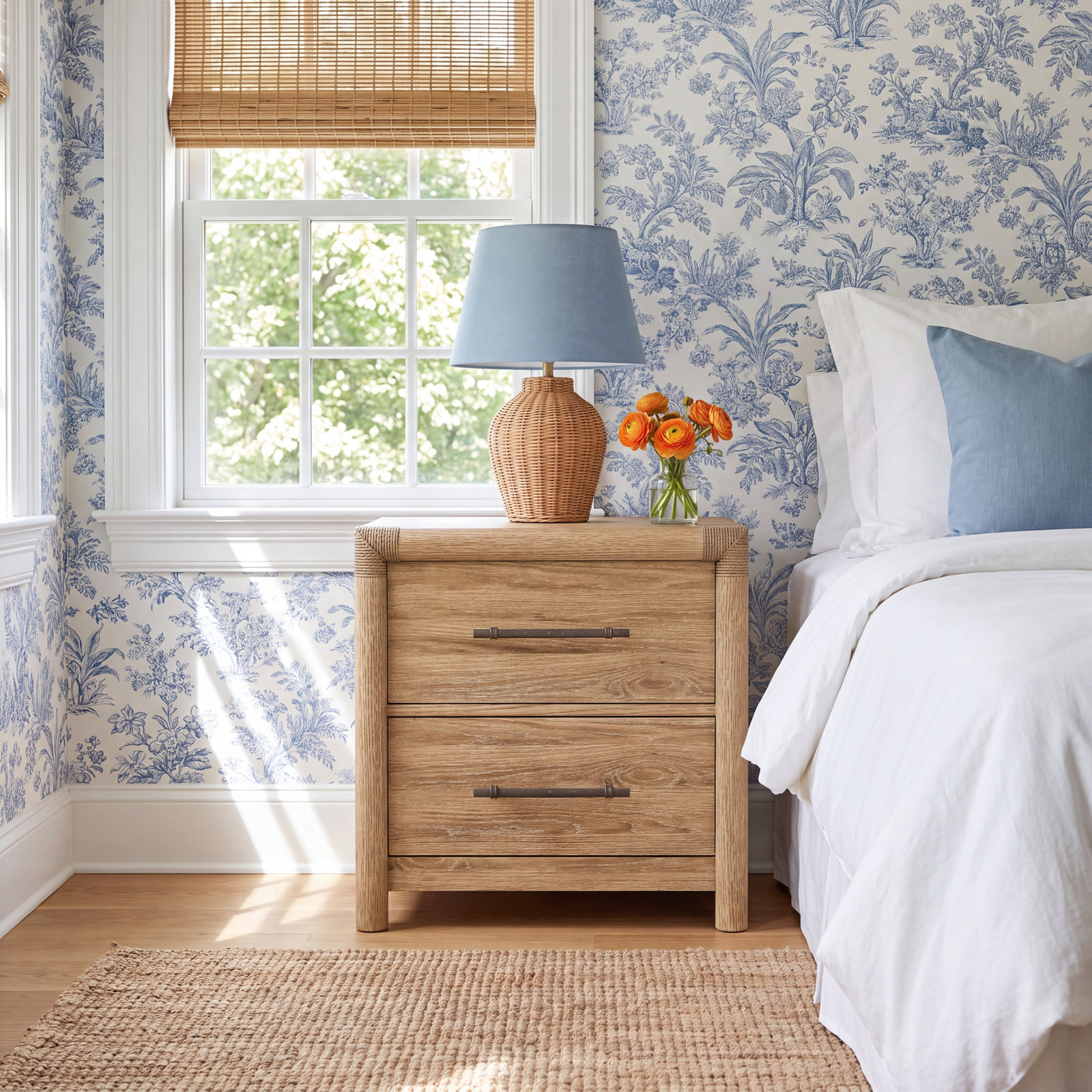 Noriko Oak Nightstand