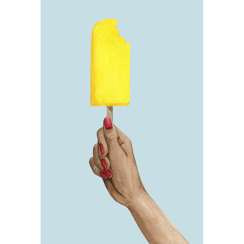 Popsicle Summer III - Graphic Art, 122 cm H x 81 cm W, Black Floater Framed