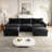 Upholstered Sofa Couch With Ottomans-838974365