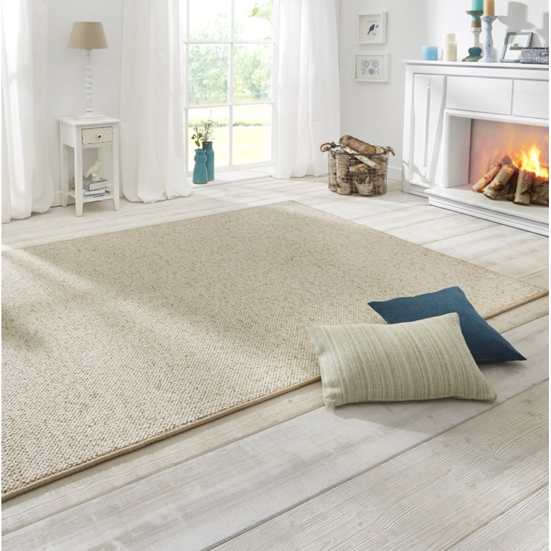 Wolly Tufted Cream Rug, Rectangular 140 x 200cm