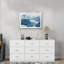 Commode moderne avec 9 tiroirs et poignées dorées