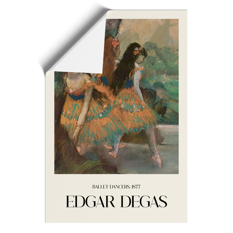 Ballet Ballerina Dancers on Stage Print by Edgar Degas - Frameless Print, 59cm H x 42cm W x 0.1cm D