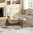 51" Triangle Glass Top Coffee Table With Solid Oak Base, Modern Minimalist Design For Living Room, Scratch-resistant Tempered Glass