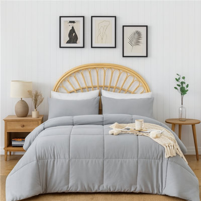 5-Piece Cotton Blend Comforter Set with 100% Cotton Fill – All-Season Bedding with Sheets & Pillowcases