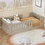 Lit plateforme en bois avec garde-corps-1387221969