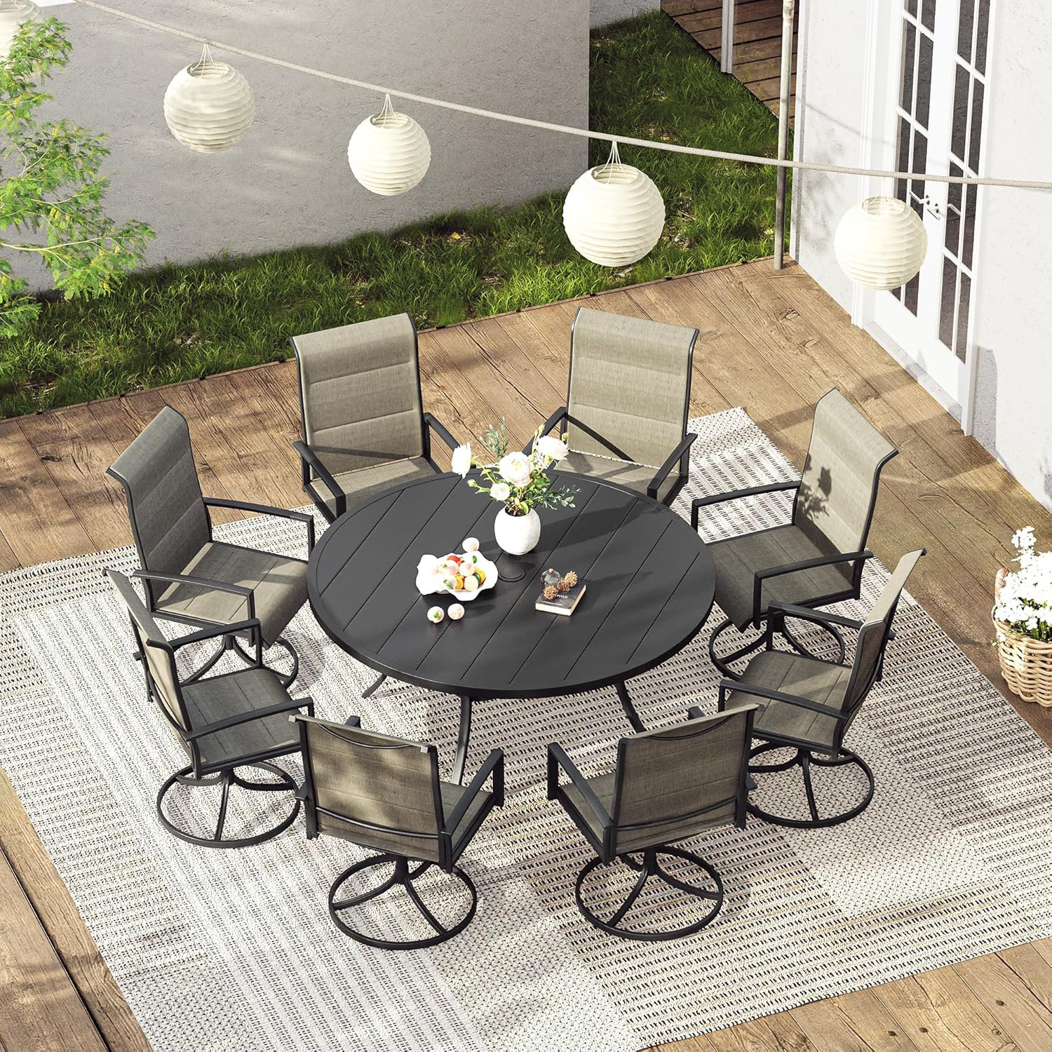 Ebern Designs Billiot Round Outdoor Dining Table Wayfair